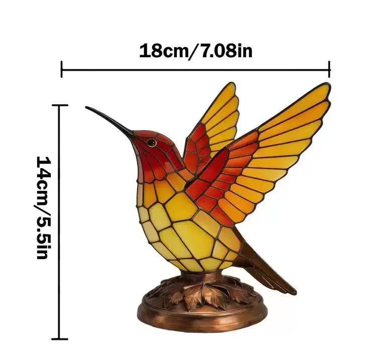 Dekorative Tischleuchte in Form eines Kolibris Brehn