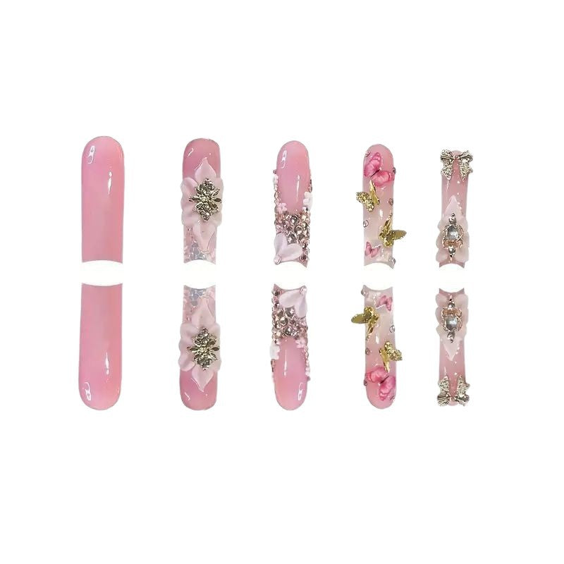 Blumen-inspiriertes Acryl-Nagelkunst Brehn