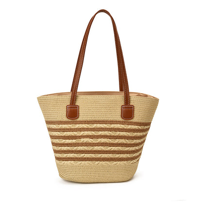 Gewebte Strohtasche Strandtasche