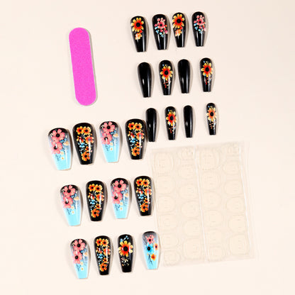3D Floral Acryl Nagelkunst Erweiterungen Brehn