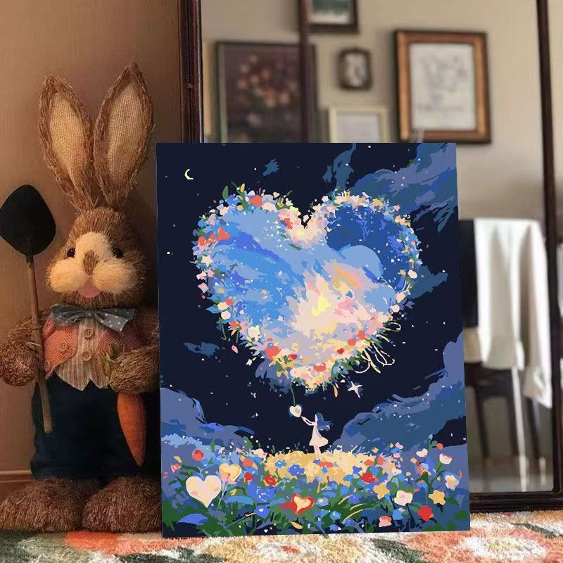 Künstlerische Herz-Themen-Leinwandkunst Brehn