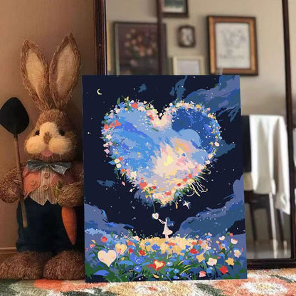 Künstlerische Herz-Themen-Leinwandkunst Brehn