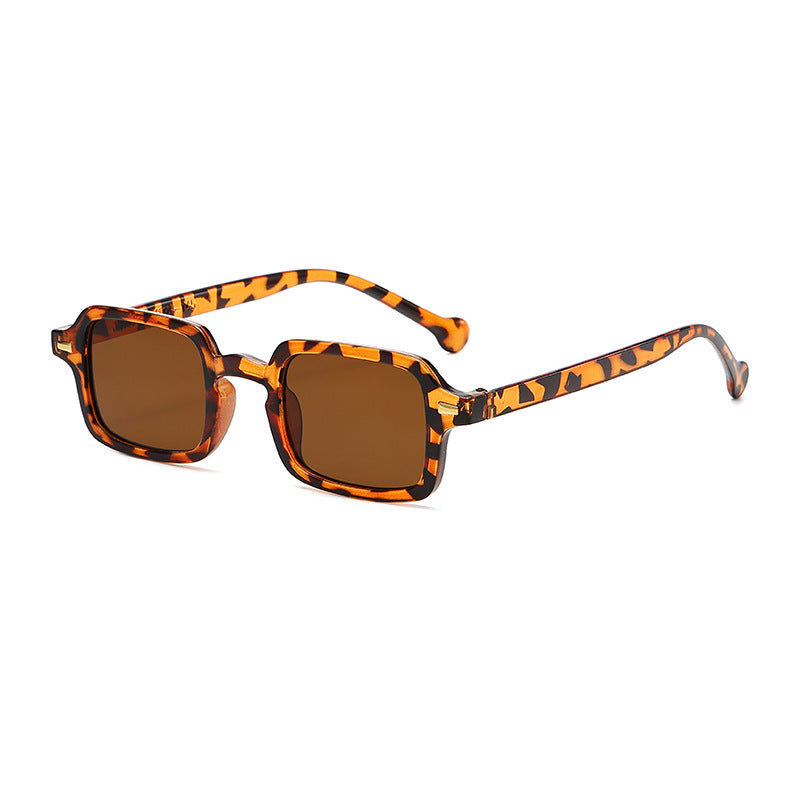 Damen geometrische Sonnenbrille mit trendigem Animal-Print Brehn