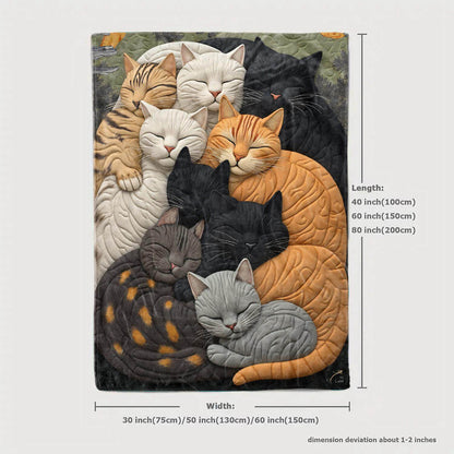 Katzen-Themen-Plüschfleece-Decke