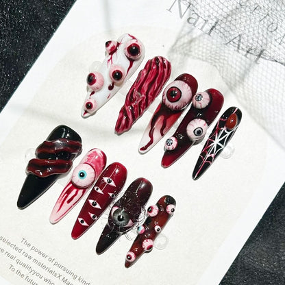 Kreatives Halloween Kunstnagelset Brehn