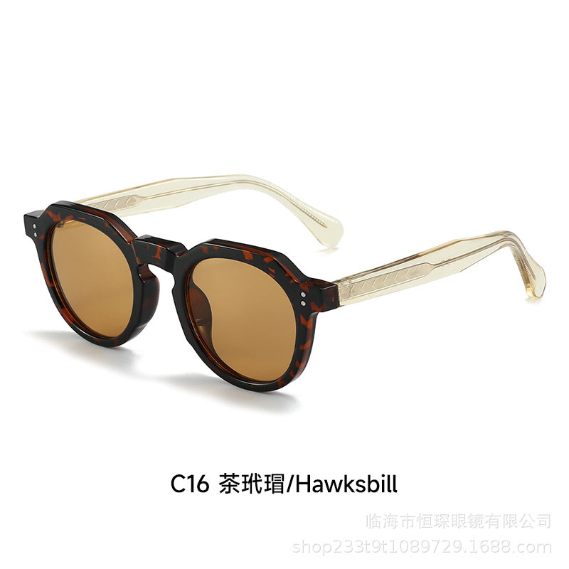 Damen stilvolle Sonnenbrille mit einzigartigem achteckigem Rahmen Brehn