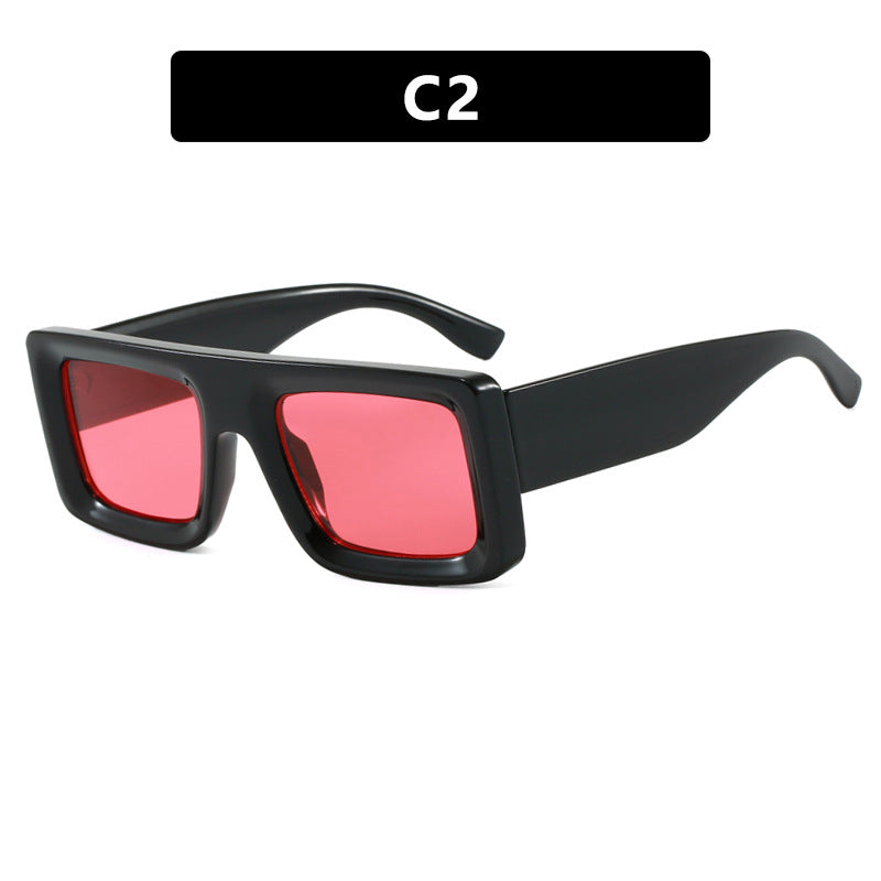 Damen modische quadratische Sonnenbrille mit robustem Rahmen und schützenden Gläsern Brehn