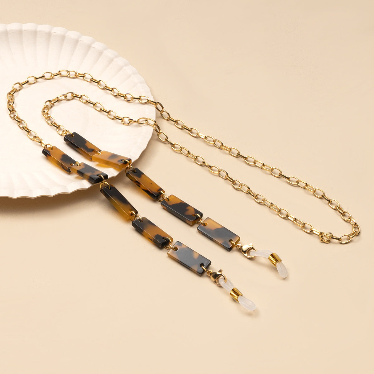 Chunky Abstract Pattern Eyewear Chain Brehn