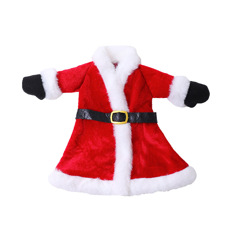 Dekorative Weinflaschenhülle im Weihnachtsmann-Look Brehn
