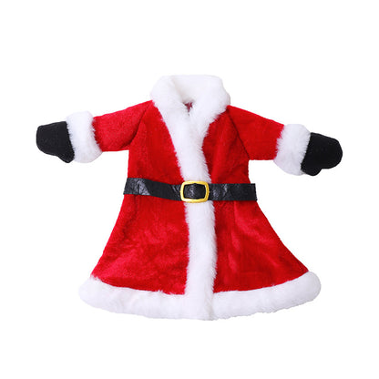 Dekorative Weinflaschenhülle im Weihnachtsmann-Look Brehn