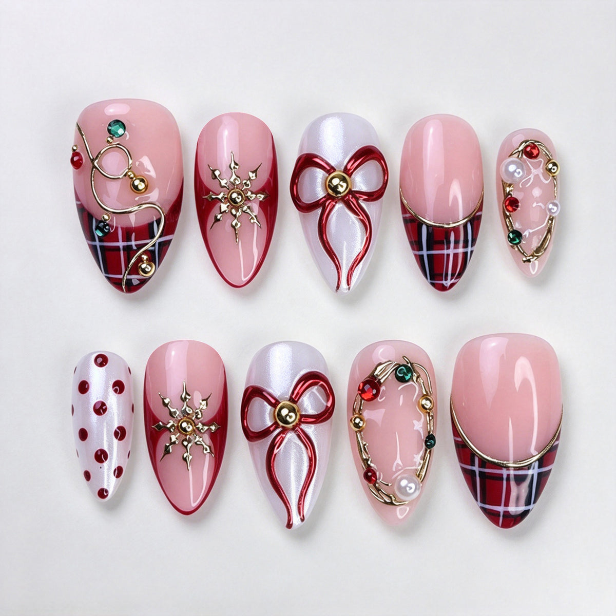 Festive Manuelle Dekorative Aufklebenägel Set