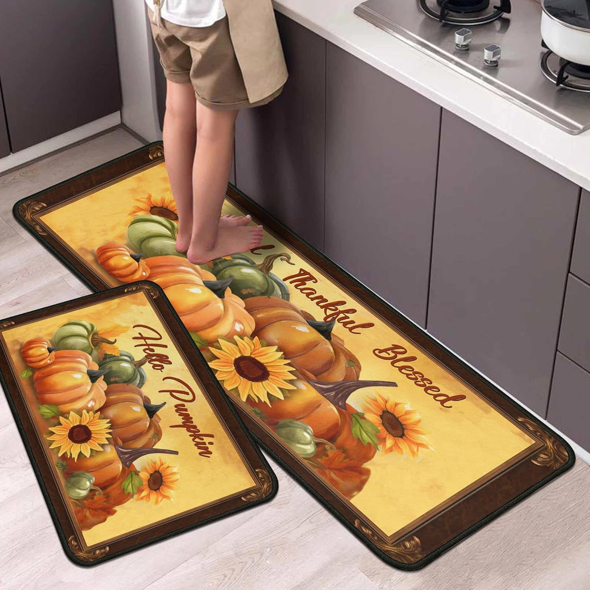 Saisonale dekorative Küchenmatten Set