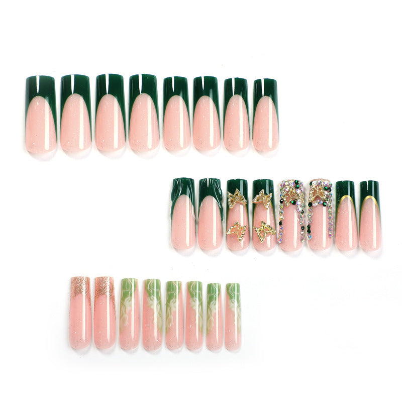 Premium Dekorative Aufklebenägel-Set mit Künstlerischen Floralen und Edelstein Akzenten Brehn