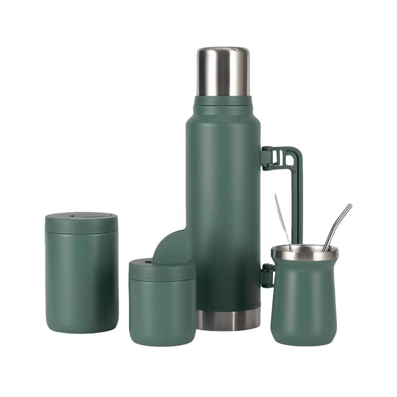 Damen Stilvolle Thermoskanne mit praktischem Trinkbecher Set Brehn