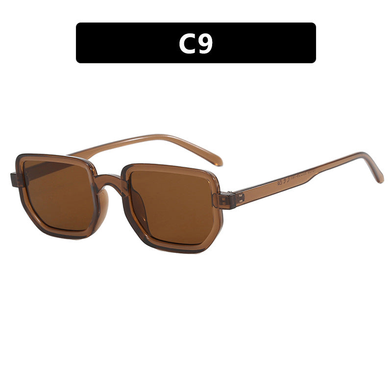Damen geometrische Sonnenbrille mit modischem Rahmen und schützenden Gläsern Brehn