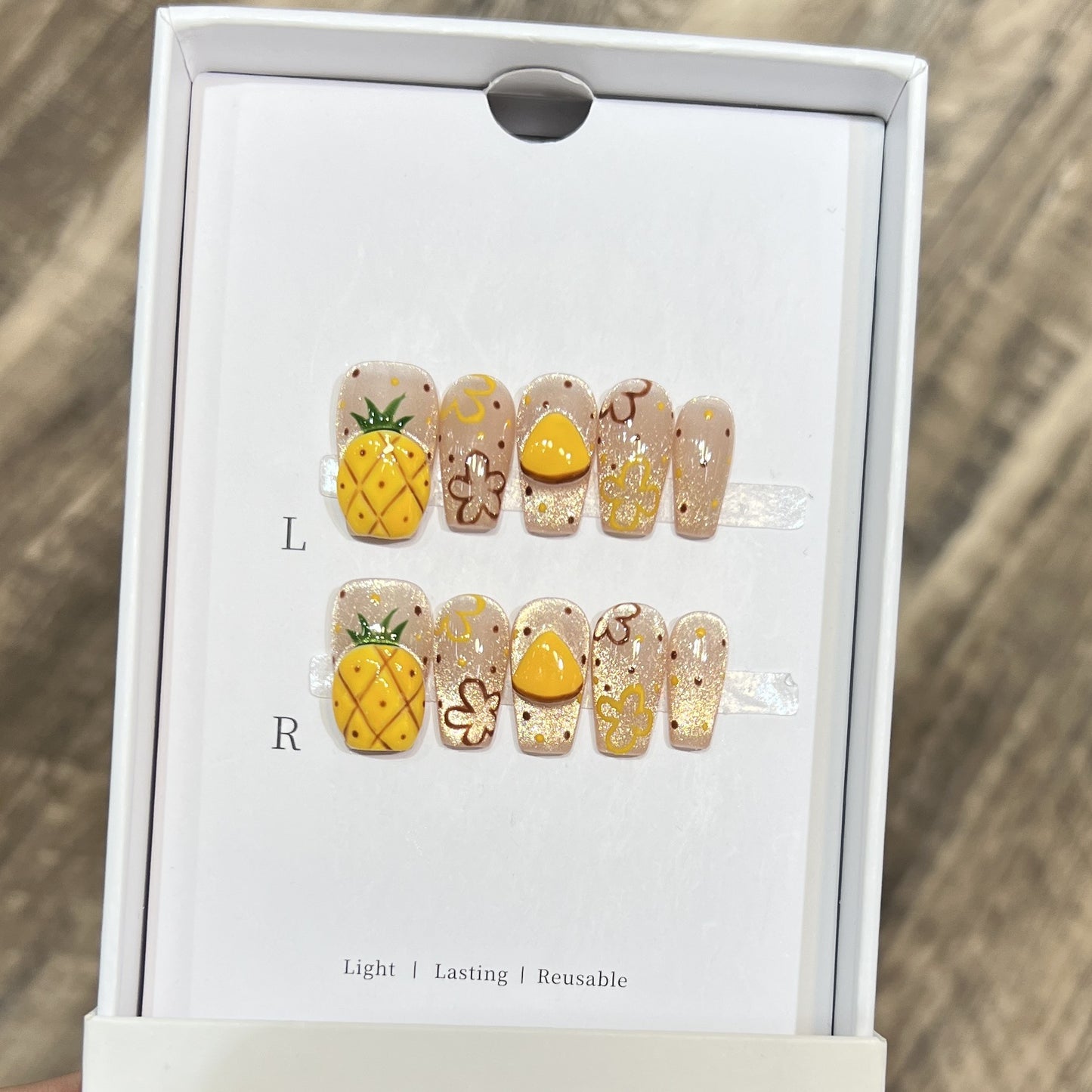 Tropisches Obst-Themen Press-On Nagelset Brehn