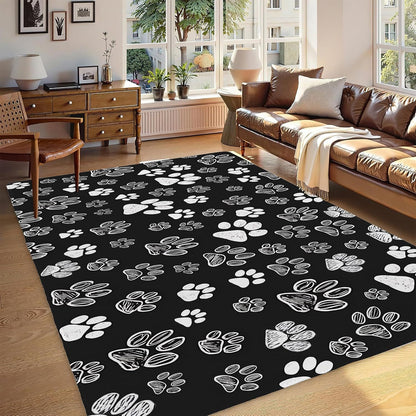 Abstract Leaf Print Teppich