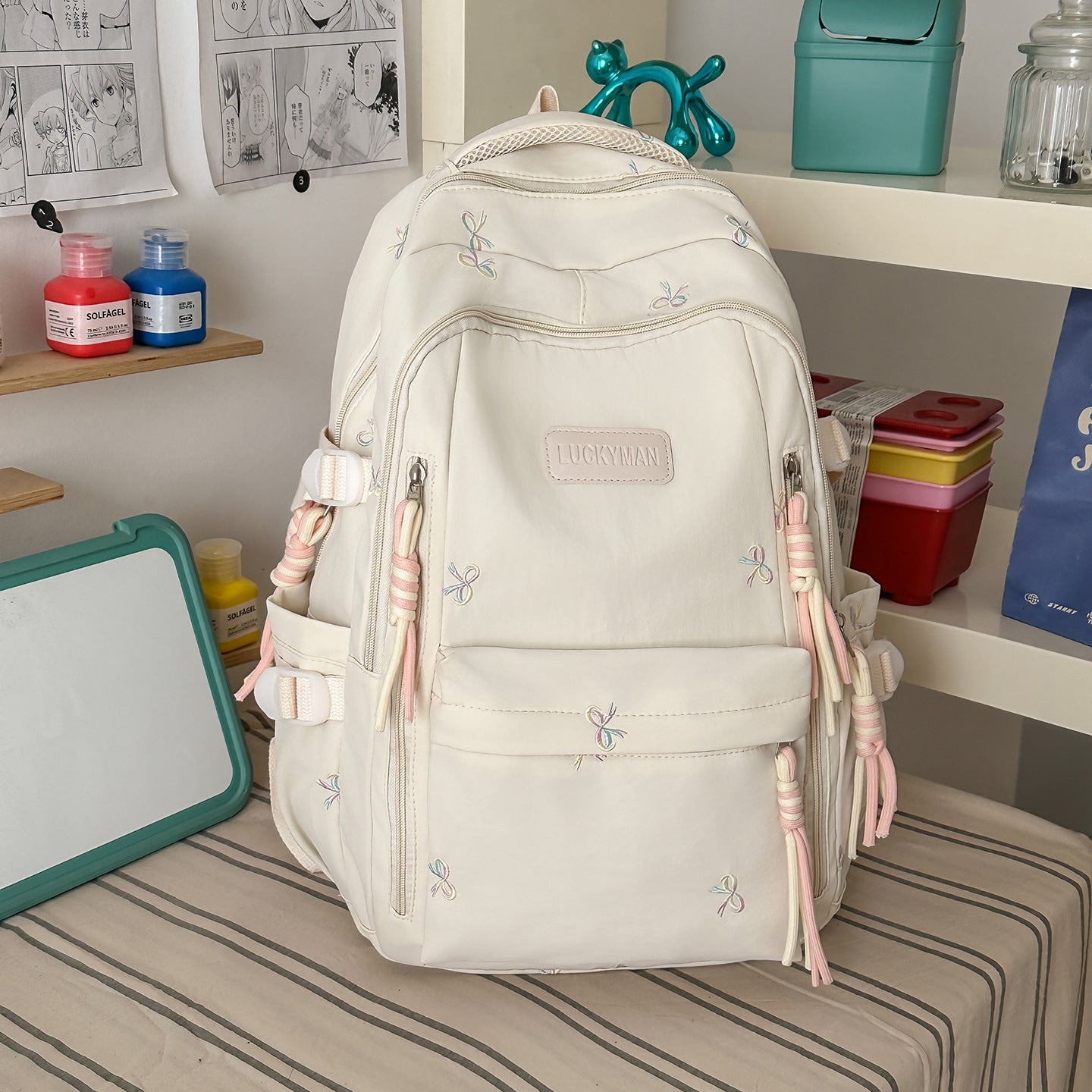 Besticketer Multi-Taschen Schultasche