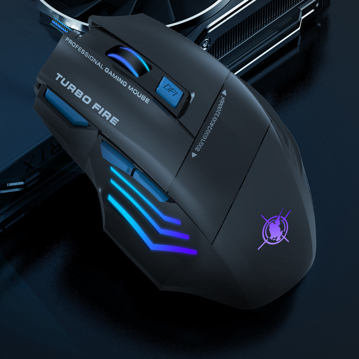 Hochpräzise Gaming-Maus mit Anpassbarem Dpi und Rgb-Beleuchtung Brehn