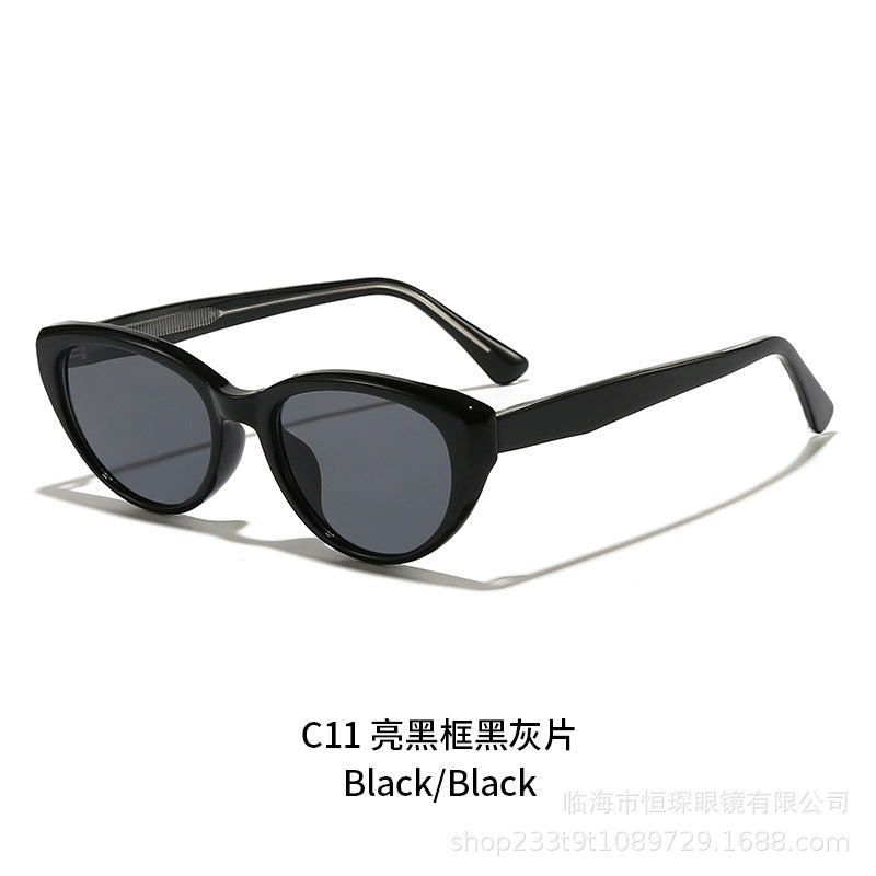 Damen Cat-Eye Sonnenbrille mit hochwertigem, transparentem Rahmen und UV-Schutz Brehn