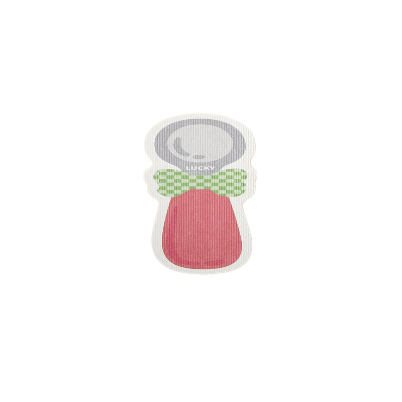 Door-Mounted Adhesive Cat Scratching Protector Pad with Textured Surface and Decorative Bow Shape