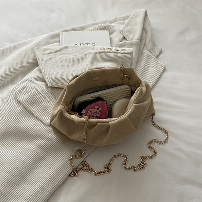 Elegante Wildleder Mini Schultertasche