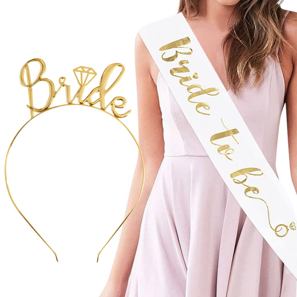 Damen Hochzeitskrone mit Schriftzug Brehn