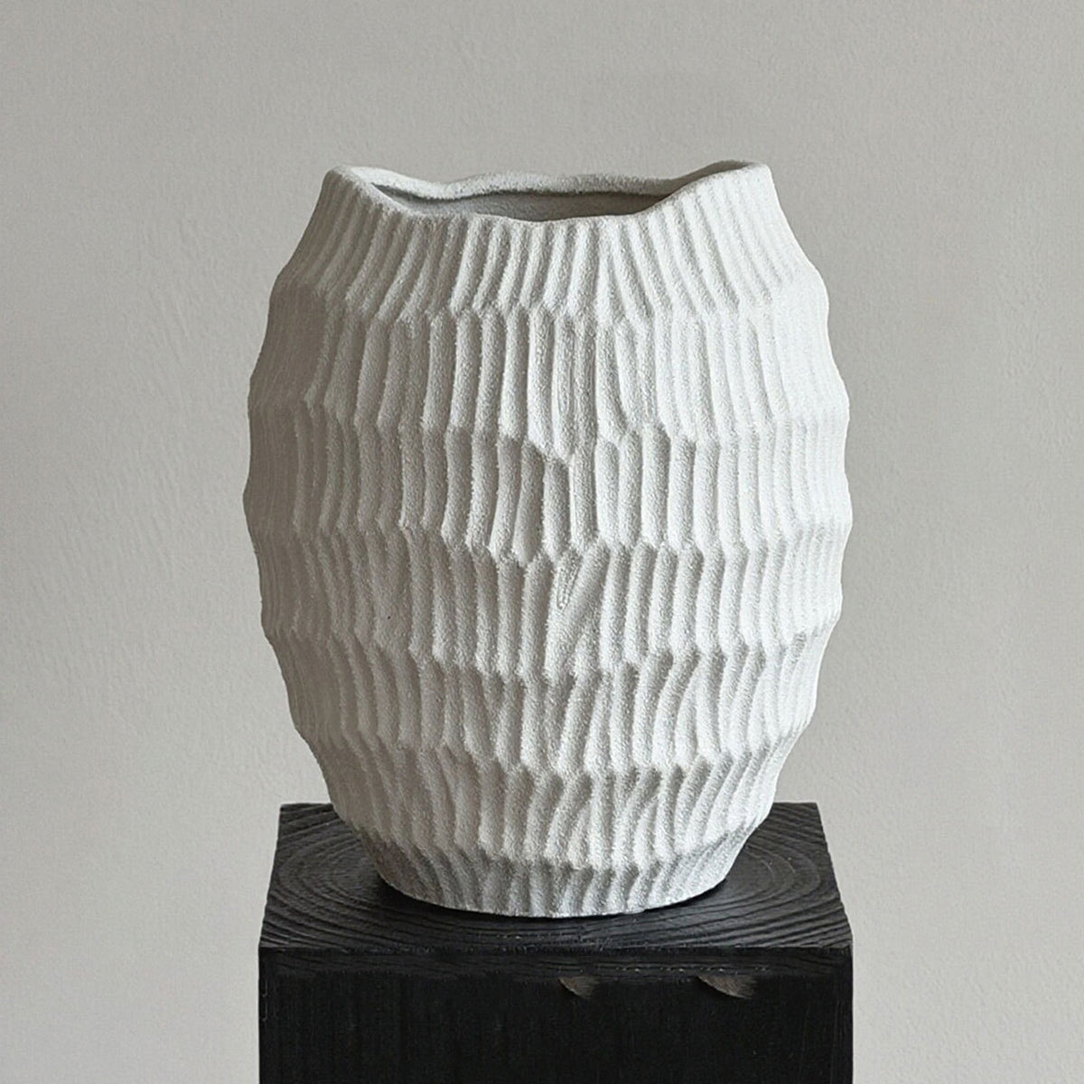 Texturierte Keramik Wohnkultur Vase