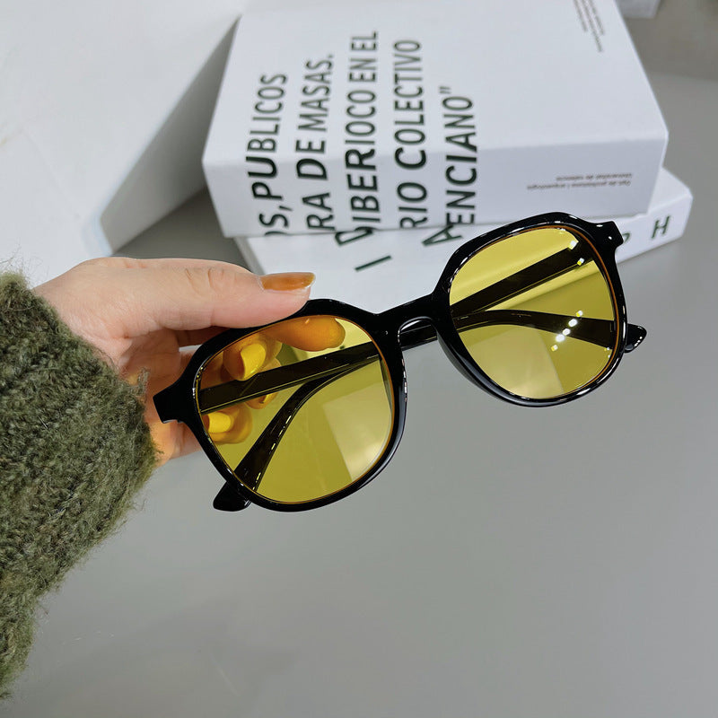 Modische Vintage-Sonnenbrille mit Breitem Rahmen Brehn