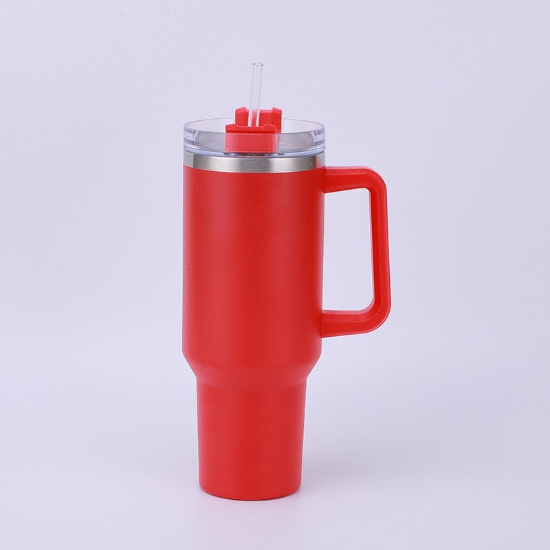 Damen Isolierter Trinkbecher mit Handgriff und Strohhalm Brehn