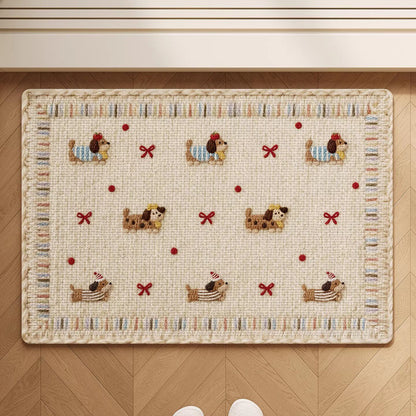 Adorable Hunde-Themen Rutschfeste Badematte