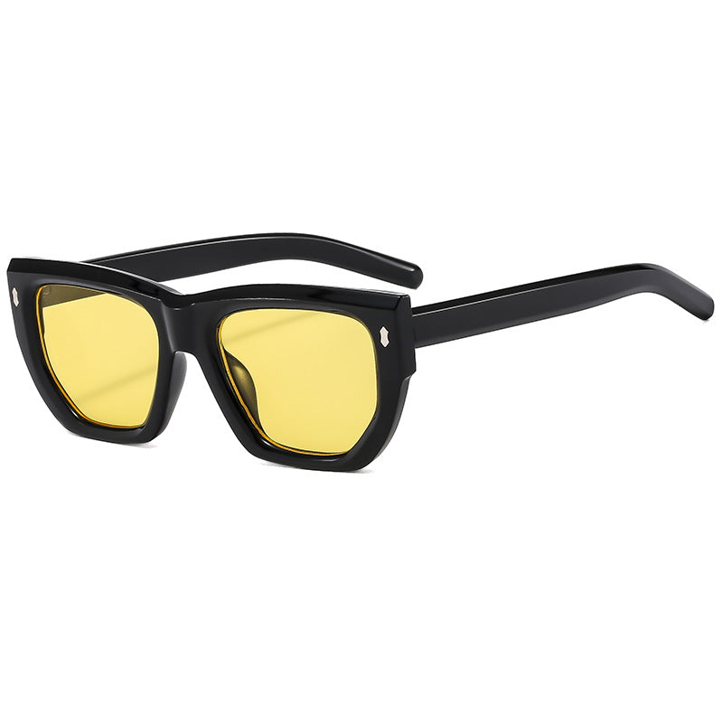 Damen Designer-Sonnenbrille mit modernem geometrischem Rahmen und UV-Schutz Brehn
