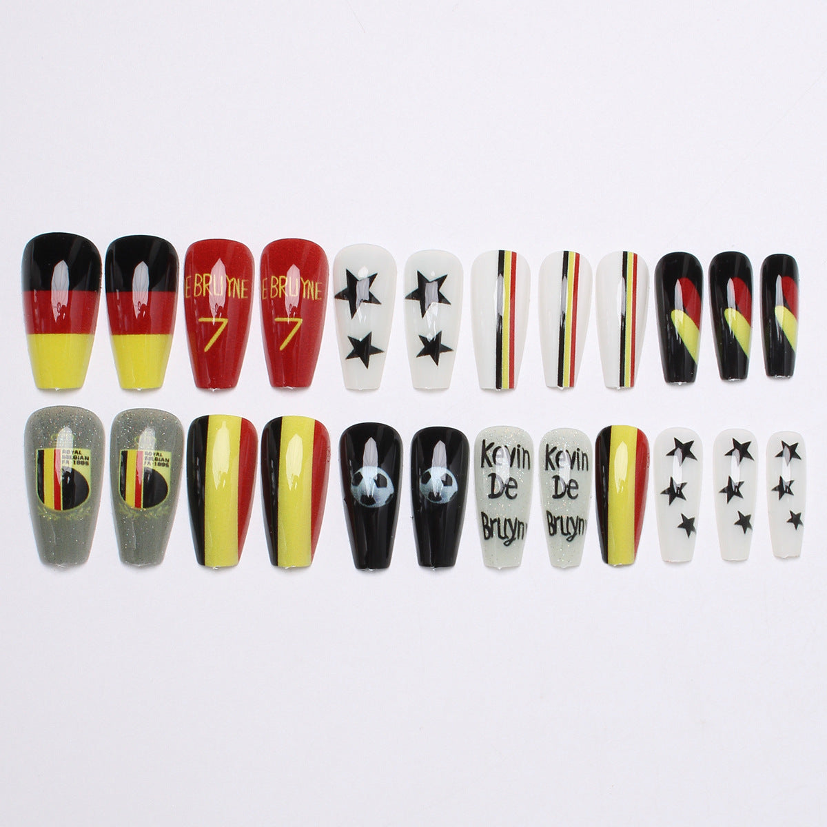 Sport-Themen Press-On Nail Art Brehn