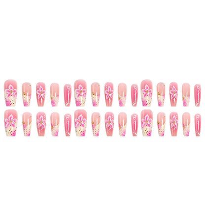 Kunstnagelset mit eleganten Blütenmotiven Brehn