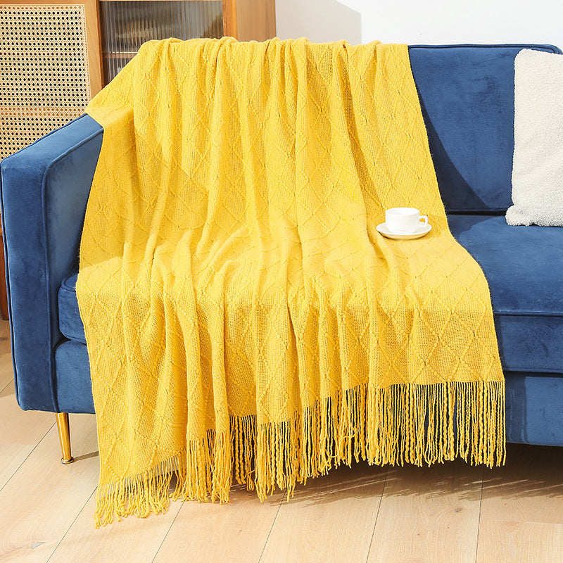 Damen Hochwertige und stilvolle Kuscheldecke mit modernem Strukturmuster Brehn