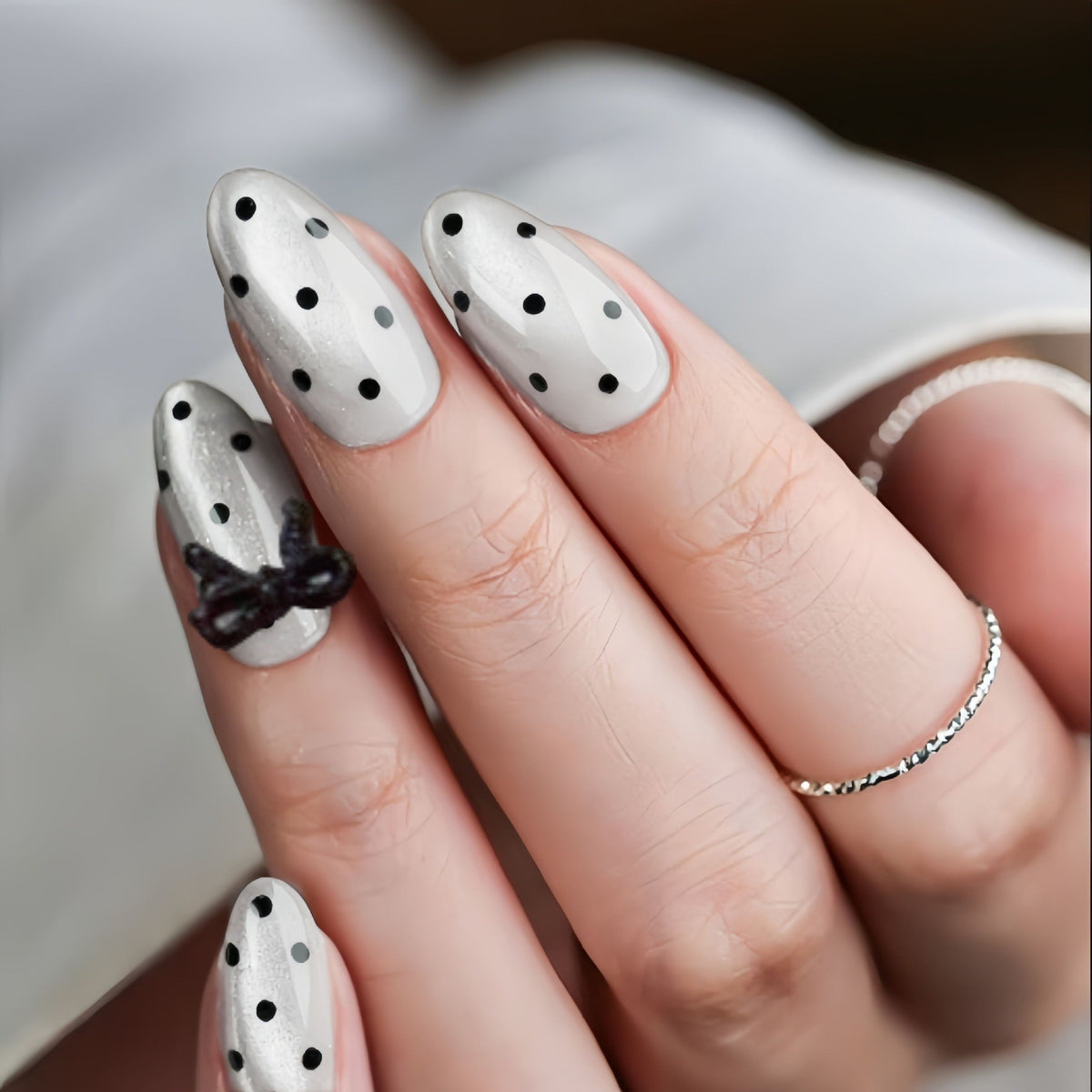 Polka Dot Press-On Nagelkunst Brehn