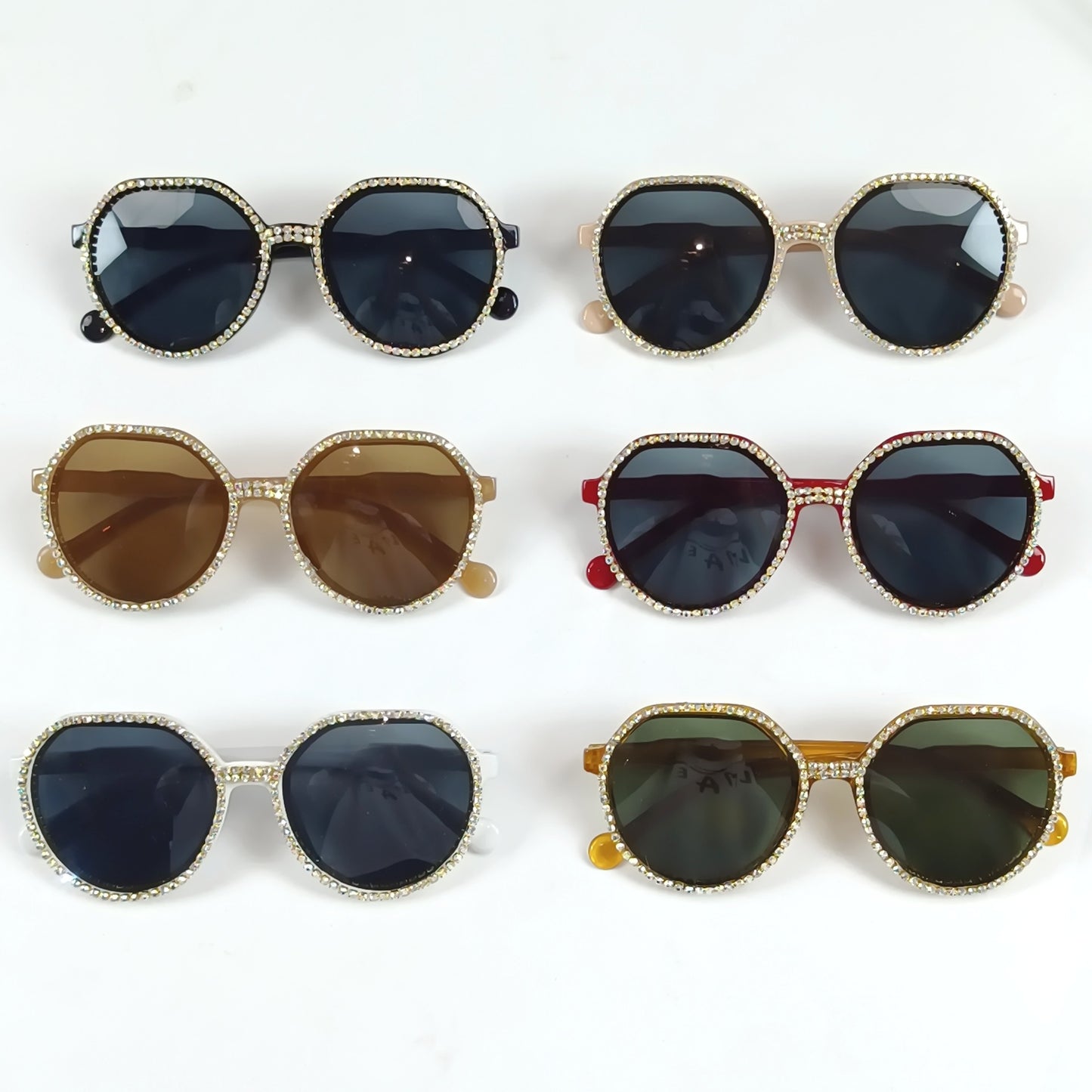 Damen Glitzernde Oversized Sonnenbrille Brehn