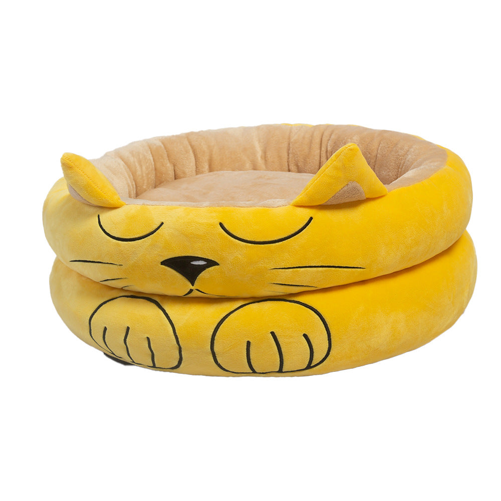 Plüsch-Katzen-Themen-Hundebett