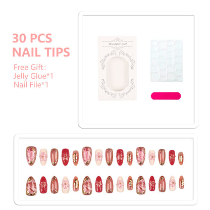 Florales Akzent Press-On Nail Design