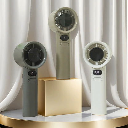 Damen tragbarer Handventilator mit digitaler Geschwindigkeitsregelung Brehn