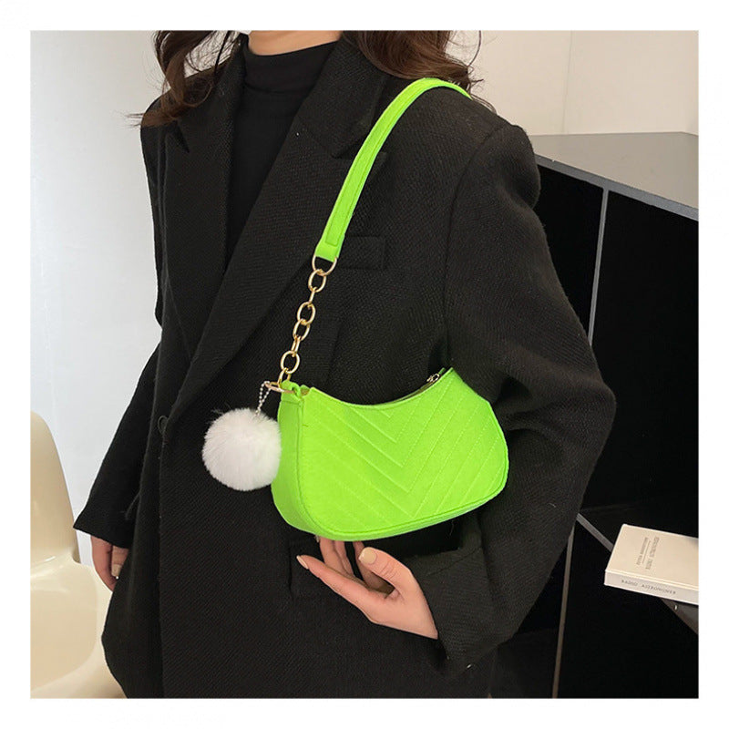 WoStylish Kunstfell Mini Handtasche Brehn