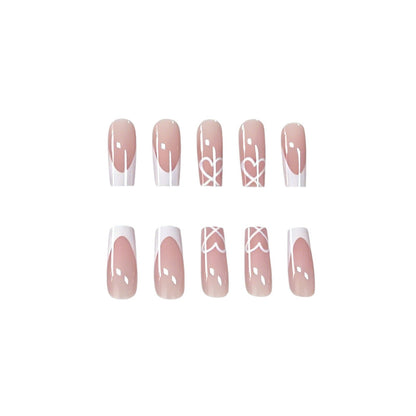 Elegante French Tip Acrylnagelverlängerungen Brehn 1789915776
