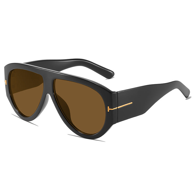Modebewusste Übergroße Schild-Sonnenbrille Brehn