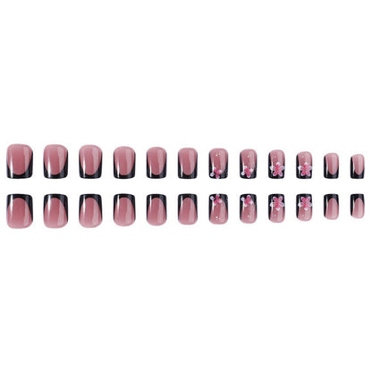 Floral Accent Press-On Nagelset