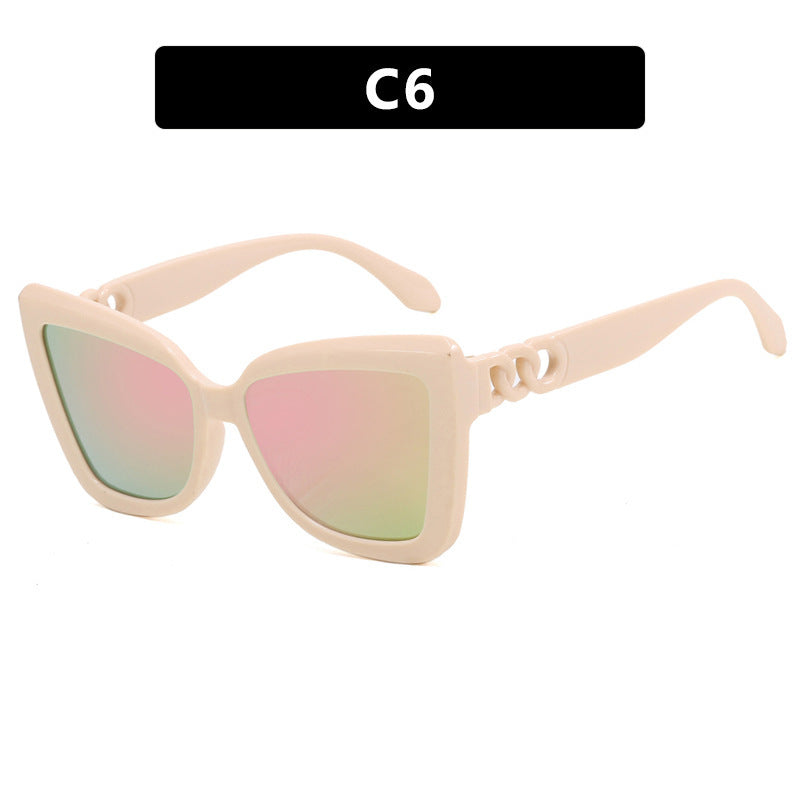 Damen große Sonnenbrille im auffälligen Leoparden-Design Brehn