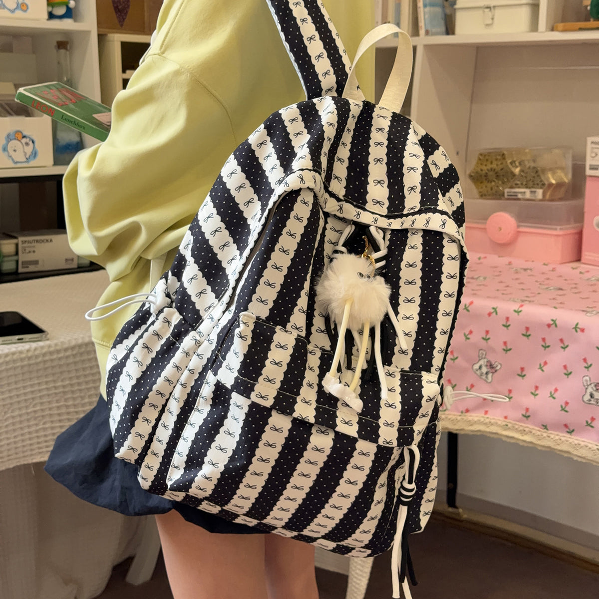 Verspielter gemusterter Schulrucksack Brehn