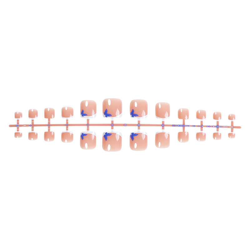 Elegante Press-On-Nagelset mit verspielten Schmetterlingsdesigns Brehn