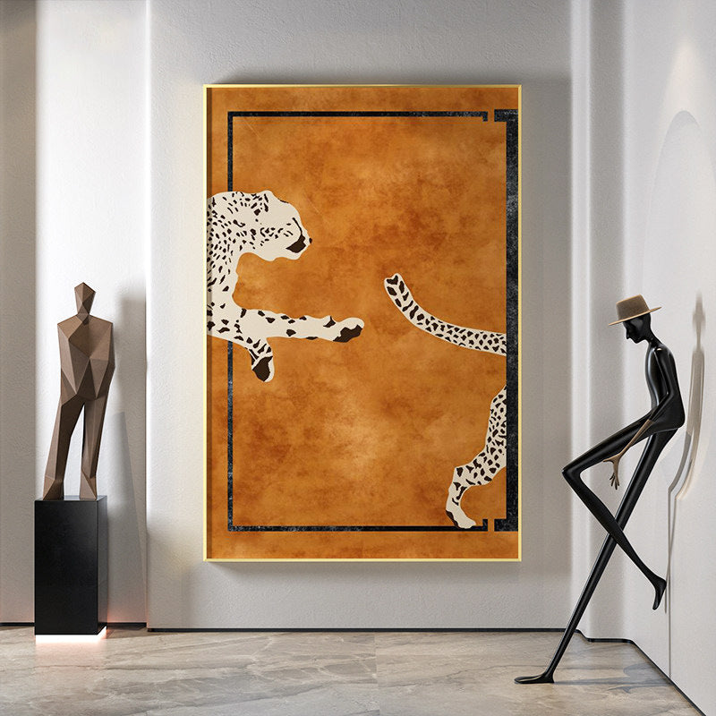Dekorative Leopardenmuster Wandkunst