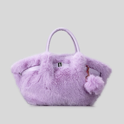 Plüsch Kunstfell Handtasche