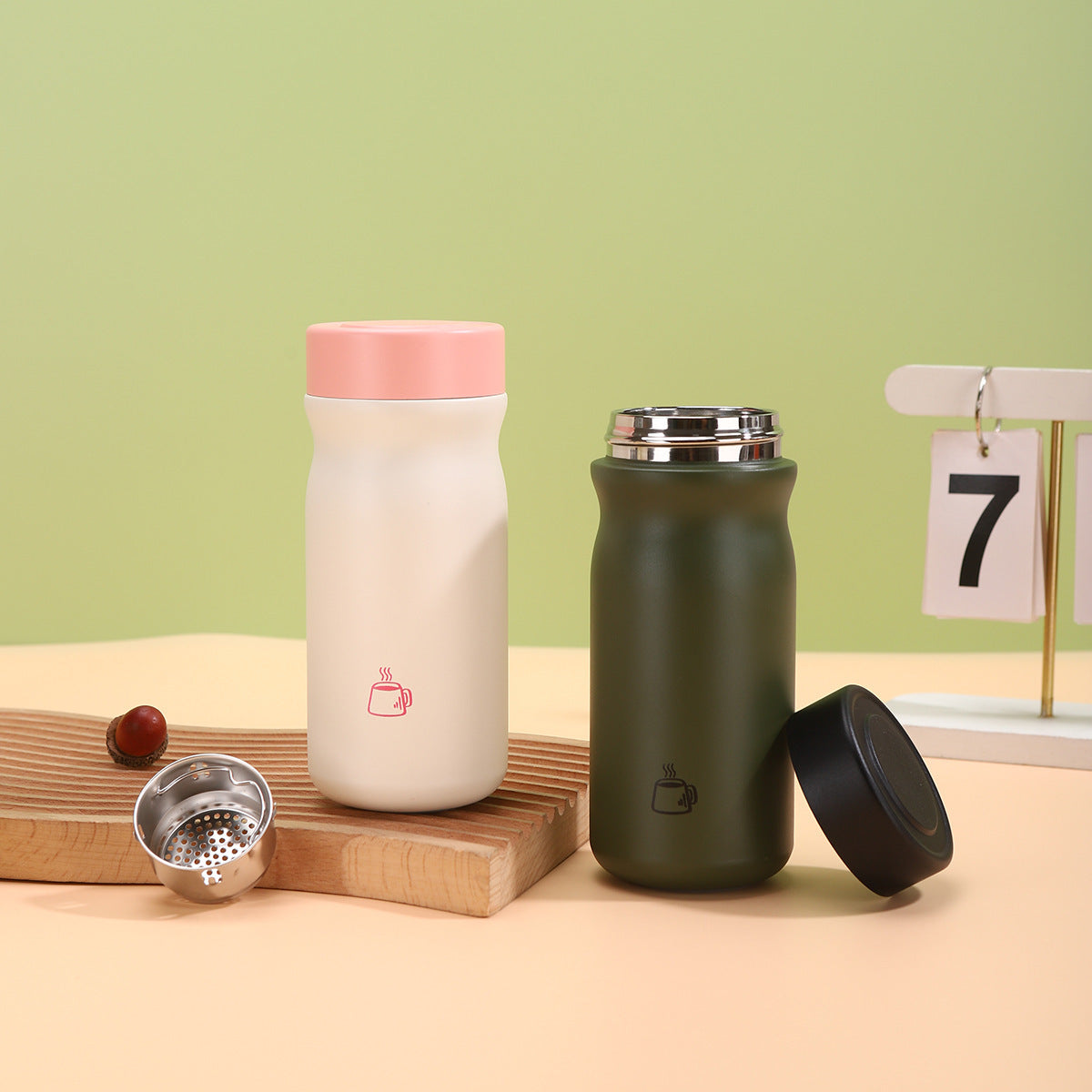 Damen Isolierte Kaffeetasse mit praktischem Auslaufstopp Brehn